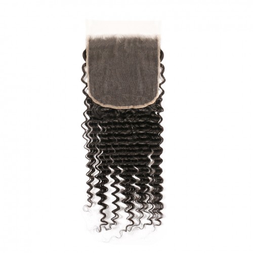 Virgin Deep Wave Hair Bundles With 5x5 Transparent/HD Lace Closure | Human Hair Wig | Lace Front